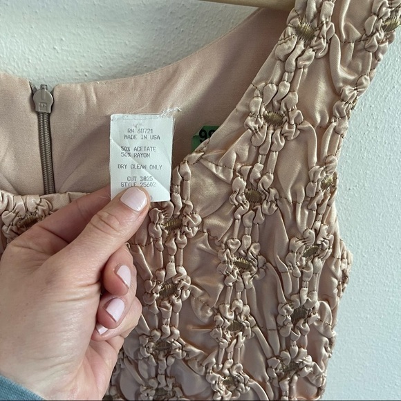 Vintage Champagne Ribbon Dress Fit and Flair Volup - Picture 6 of 14